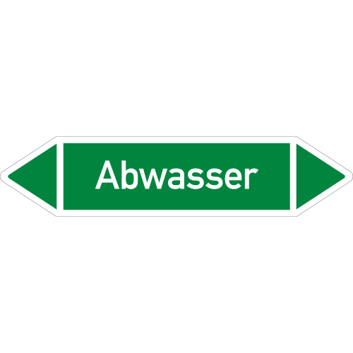 Rohrleitungsetikett Abwasser, gemäß DIN 2403, grün-weiß, für Rohre mit Ø ab 90 mm, Standardfolie, 440 x 100 mm, 2 St./Bogen Rohrleitungsetikett Abwasser, gemäß DIN 2403, grün-weiß, für Rohre mit Ø ab 90 mm, Standardfolie, 440 x 100 mm, 2 St./Bogen