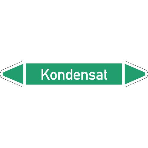 Rohrleitungsetikett Kondenswasser, gemäß DIN 2403, grün-weiß, für Rohre mit Ø 15 - 25 mm, Standardfolie, 96 x 17 mm, 8 St./Bogen Rohrleitungsetikett Kondenswasser, gemäß DIN 2403, grün-weiß, für Rohre mit Ø 15 - 25 mm, Standardfolie, 96 x 17 mm, 8 St./Bogen