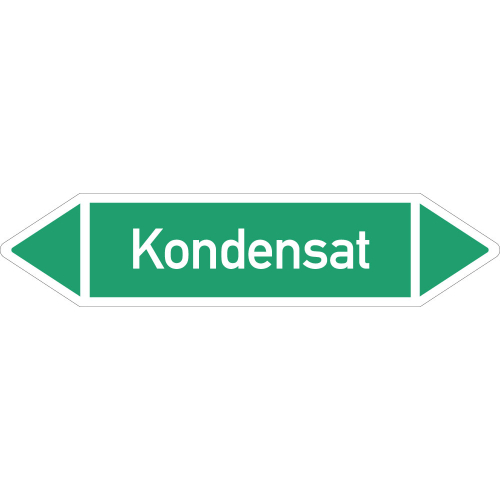 Rohrleitungsetikett Kondenswasser, gemäß DIN 2403, grün-weiß, für Rohre mit Ø ab 90 mm, Standardfolie, 440 x 100 mm, 2 St./Bogen Rohrleitungsetikett Kondenswasser, gemäß DIN 2403, grün-weiß, für Rohre mit Ø ab 90 mm, Standardfolie, 440 x 100 mm, 2 St./Bogen