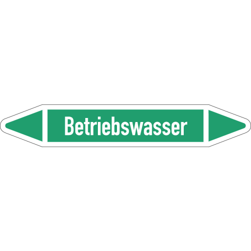 Rohrleitungsetikett Betriebswasser, gemäß DIN 2403, grün-weiß, für Rohre mit Ø 25 - 40 mm, Standardfolie, 154 x 26 mm, 5 St./Bogen Rohrleitungsetikett Betriebswasser, gemäß DIN 2403, grün-weiß, für Rohre mit Ø 25 - 40 mm, Standardfolie, 154 x 26 mm, 5 St./Bogen