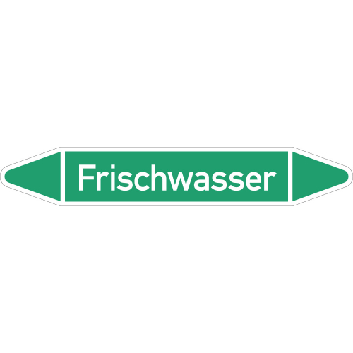 Rohrleitungsetikett Frischwasser, gemäß DIN 2403, grün-weiß, für Rohre mit Ø 60 - 90 mm, Standardfolie, 310 x 52 mm, 3 St./Bogen Rohrleitungsetikett Frischwasser, gemäß DIN 2403, grün-weiß, für Rohre mit Ø 60 - 90 mm, Standardfolie, 310 x 52 mm, 3 St./Bogen
