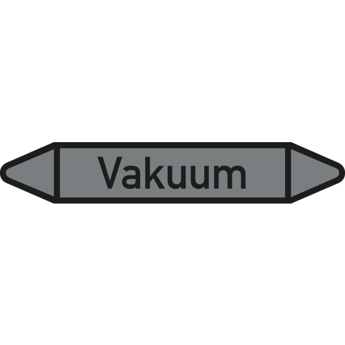 Rohrleitungsetikett Vakuum, gemäß DIN 2403, grau-schwarz, für Rohre mit Ø 15 - 25 mm, Standardfolie, 96 x 17 mm, 8 St./Bogen Rohrleitungsetikett Vakuum, gemäß DIN 2403, grau-schwarz, für Rohre mit Ø 15 - 25 mm, Standardfolie, 96 x 17 mm, 8 St./Bogen