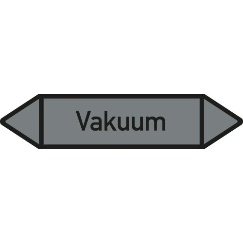 Rohrleitungsetikett Vakuum, gemäß DIN 2403, grau-schwarz, für Rohre mit Ø ab 90 mm, Standardfolie, 440 x 100 mm, 2 St./Bogen Rohrleitungsetikett Vakuum, gemäß DIN 2403, grau-schwarz, für Rohre mit Ø ab 90 mm, Standardfolie, 440 x 100 mm, 2 St./Bogen