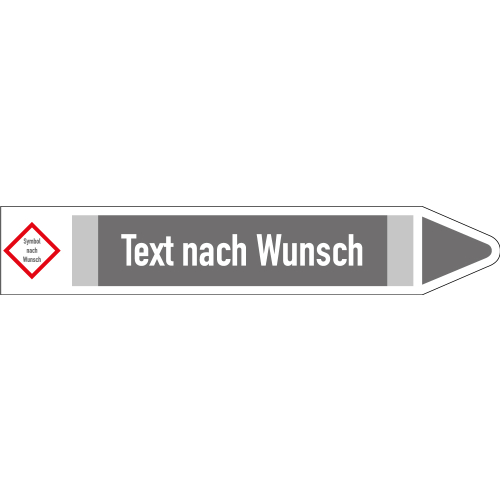 Bild der Vorderseite des Rohrleitungsetiketts:, nach Wunsch, rechts,, ,  für Ø 40 - 60 mm, Standardfolie