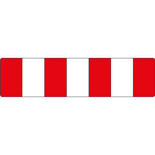 Verkehrszeichen 600.33: Höhenleitmal, einseitig zur Wandmontage, Aluminium RA2 reflektierend, 800 x 100 mm Verkehrszeichen 600.33: Höhenleitmal, einseitig zur Wandmontage, Aluminium RA2 reflektierend, 800 x 100 mm