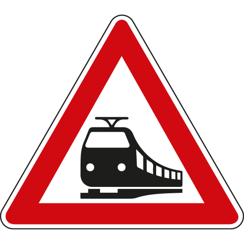 Hauptbild Verkehrszeichen-Nr. 151, Bahnübergang, Aluminium reflektierend RA2, Schenkellänge 900 mm