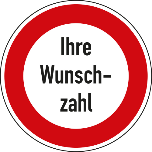 Hauptbild Verkehrszeichen-Nr. 274, Zulässige Höchstgeschwindigkeit nach Wunsch, Aluminium reflektierend RA1, Ø 600 mm