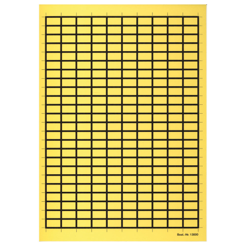 Etiketten zum Selbstbeschriften mit Rand, gelb, Vinylgewebe, 19 mm x 11 mm, 240 St./Bogen Etiketten zum Selbstbeschriften mit Rand, gelb, Vinylgewebe, 19 mm x 11 mm, 240 St./Bogen
