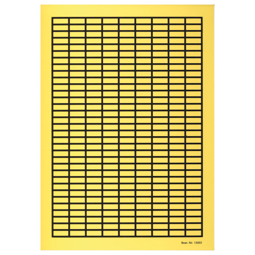 Etiketten zum Selbstbeschriften mit Rand, gelb, Vinylgewebe, 20 mm x 8 mm, 297 St./Bogen