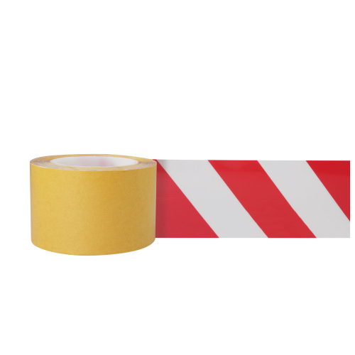 1A Tapes, Bodenmarkierungsband befahrbar, rot-weiß, sofort gabelstaplerüberfahrbar, PVC, 75 mm, 10 m / Rolle 1A Tapes, Bodenmarkierungsband befahrbar, rot-weiß, sofort gabelstaplerüberfahrbar, PVC, 75 mm, 10 m / Rolle