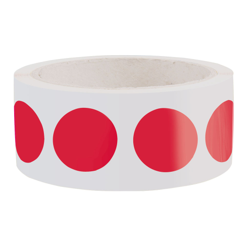 Markierungspunkt blanko, rot, Papier ablösbar , Ø 50 mm, 500 St./Rolle Markierungspunkt blanko, rot, Papier ablösbar , Ø 50 mm, 500 St./Rolle