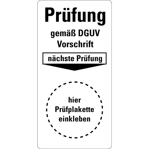 Hauptbild von Mini Grundplakette Pruefung gem DGUV Vorschrift