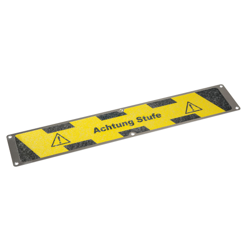 3M Platte Achtung Stufe, Rutschhemmung 13, gelb-schwarz, Aluminium, 635 x 114 mm, 1 Stück