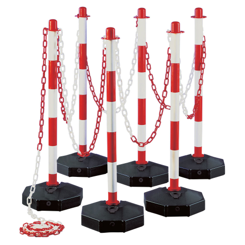 Klapppfosten Set befüllt, rot-weiß, Kunststoff, uv-beständig, 870 mm, 6-teilig
Klapppfosten Set befüllt, rot-weiß, Kunststoff, uv-beständig, 870 mm, 6-teilig
