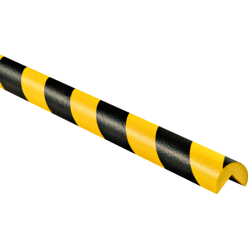 Knuffi Eckschutzprofil Typ A, selbstklebend/zum Anschrauben, gelb-schwarz, PU-Schaum, 5000 x 40 x 25 mm, 1 Stück