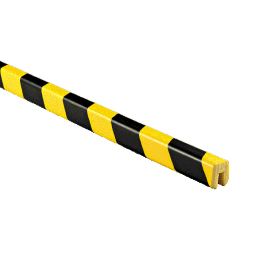 Knuffi Kantenschutzprofil Typ G, zum Aufstecken/zum Anschrauben, gelb-schwarz, PU-Schaum, 1000 x 26 x 30 mm, 1 Stück Knuffi Kantenschutzprofil Typ G, zum Aufstecken/zum Anschrauben, gelb-schwarz, PU-Schaum, 1000 x 26 x 30 mm, 1 Stück