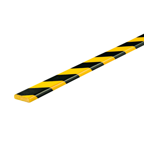 Knuffi Flächenschutzprofil Typ F, selbstklebend/zum Anschrauben, gelb-schwarz, PU-Schaum, 1000 x 40 x 11 mm, 1 Stück Knuffi Flächenschutzprofil Typ F, selbstklebend/zum Anschrauben, gelb-schwarz, PU-Schaum, 1000 x 40 x 11 mm, 1 Stück
