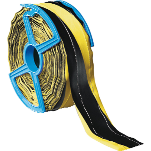 Absperrband, gelb-schwarz, 2-fach fadenverstärkt, 80 mm breit, 250/Rolle Absperrband, gelb-schwarz, 2-fach fadenverstärkt, 80 mm breit, 250/Rolle