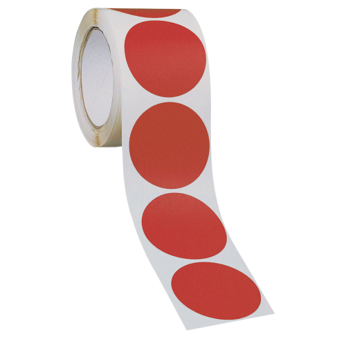 Bodenmarkierungspunkt blanko, rot, Ø 90 mm, 340 St./Rolle Bodenmarkierungspunkt blanko, rot, Ø 90 mm, 340 St./Rolle
