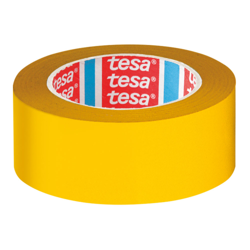 tesaflex® Bodenmarkierungsband 4169, gelb, besonders für Kurven geeignet, Weich-PVC mit Acrylatkleber, 50 mm, 33m / Rolle