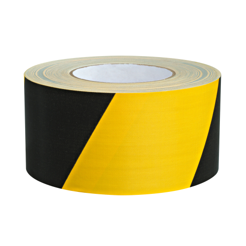 Warnmarkierungsband rechtsweisend, gelb-schwarz, ASR A1.3, Gewebefolie selbstklebend, 75 mm, 50 m / Rolle, 1 Stück Warnmarkierungsband rechtsweisend, gelb-schwarz, ASR A1.3, Gewebefolie selbstklebend, 75 mm, 50 m / Rolle, 1 Stück