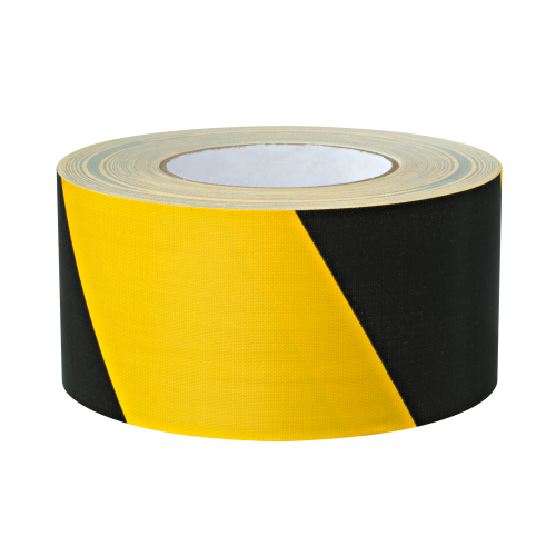 Warnmarkierungsband linksweisend, gelb-schwarz, ASR A1.3, Gewebefolie selbstklebend, 100 mm, 50 m / Rolle, 1 Stück Warnmarkierungsband linksweisend, gelb-schwarz, ASR A1.3, Gewebefolie selbstklebend, 100 mm, 50 m / Rolle, 1 Stück
