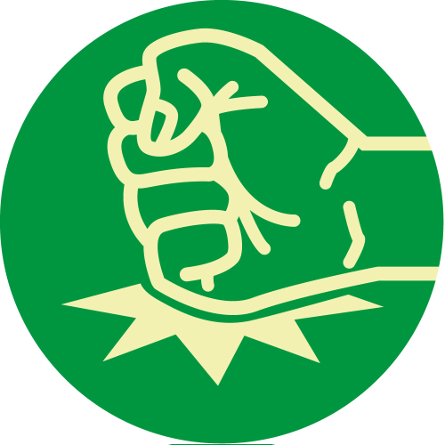 Hauptbild PERMALIGHT power Hinweisschild für Fluchttürhauben, Haube abschlagen, Folie,lang nachleuchtend, Ø 45 mm Hauptbild PERMALIGHT power Hinweisschild für Fluchttürhauben, Haube abschlagen, Folie,lang nachleuchtend, Ø 45 mm