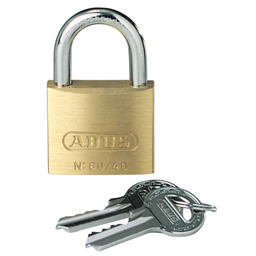 ABUS Vorhängeschloss Serie 60, gleichschließend, Gehäusebreite 38 mm, Messing, 1 Stück