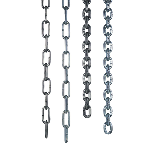 Absperrkette, langgliedrig, DIN 5685, Stahl feuerverzinkt, Ø 6 mm, maximal 30 m, 1 m / VE Absperrkette, langgliedrig, DIN 5685, Stahl feuerverzinkt, Ø 6 mm, maximal 30 m, 1 m / VE