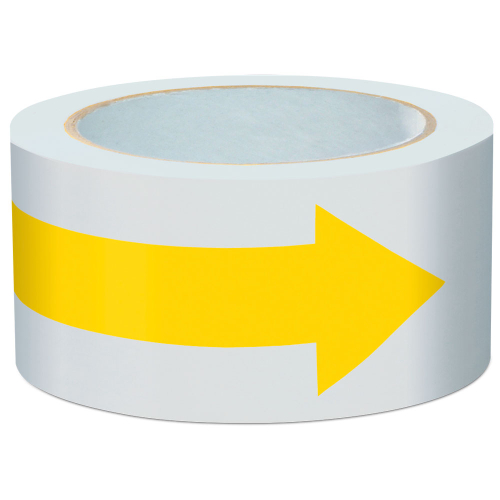 Bodenmarkierungspfeile, gelb, Folie selbstklebend, 90 mm x 135 mm, 110 St./Rolle Bodenmarkierungspfeile, gelb, Folie selbstklebend, 90 mm x 135 mm, 110 St./Rolle