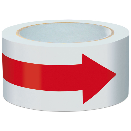 Bodenmarkierungspfeile, rot, Folie selbstklebend, 90 mm x 135 mm, 110 St./Rolle Bodenmarkierungspfeile, rot, Folie selbstklebend, 90 mm x 135 mm, 110 St./Rolle