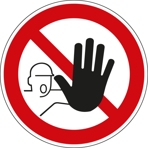 Bodenzeichen: Zutritt für Unbefugte verboten, ASR/DGUV, R10, Bodenmarkierungsfolie selbstklebend, Ø 600 mm, 1 Stück Bodenzeichen: Zutritt für Unbefugte verboten, ASR/DGUV, R10, Bodenmarkierungsfolie selbstklebend, Ø 600 mm, 1 Stück