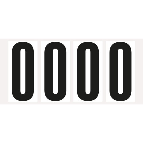Buchstabe O, Schrifthöhe 95 mm, weiß-schwarz, Folie selbstklebend, 47 x 98 mm, 80 St./Verpackungseinheit Buchstabe O, Schrifthöhe 95 mm, weiß-schwarz, Folie selbstklebend, 47 x 98 mm, 80 St./Verpackungseinheit