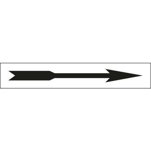 Drehrichtungspfeil gerade, RoHS konform, schwarz, Folie selbstklebend, 60 mm x 10 mm, 5 St./Bogen Drehrichtungspfeil gerade, RoHS konform, schwarz, Folie selbstklebend, 60 mm x 10 mm, 5 St./Bogen