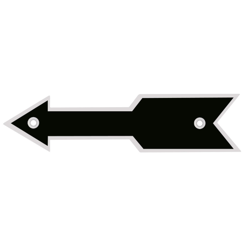 Drehrichtungspfeil gerade, schwarz, Aluminium mit Bohrlöchern, 80 mm x 20 mm, 1 Stück Drehrichtungspfeil gerade, schwarz, Aluminium mit Bohrlöchern, 80 mm x 20 mm, 1 Stück