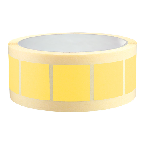 Etiketten zum Selbstbeschriften, gelb, Papier ablösbar, 25x25 mm, 500 St./Rolle Etiketten zum Selbstbeschriften, gelb, Papier ablösbar, 25x25 mm, 500 St./Rolle