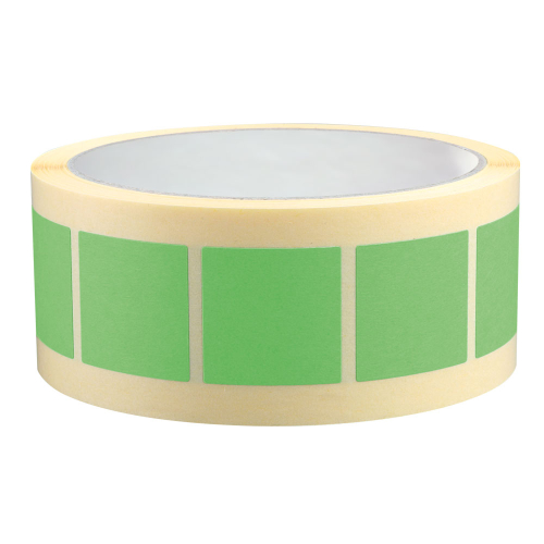 Etiketten zum Selbstbeschriften, grün, Papier ablösbar, 25x25 mm, 500 St./Rolle Etiketten zum Selbstbeschriften, grün, Papier ablösbar, 25x25 mm, 500 St./Rolle