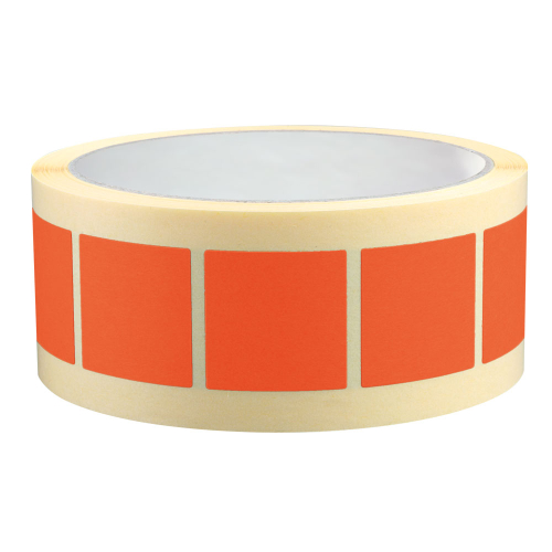 Etiketten zum Selbstbeschriften, rot, Papier ablösbar, 25x25 mm, 500 St./Rolle Etiketten zum Selbstbeschriften, rot, Papier ablösbar, 25x25 mm, 500 St./Rolle