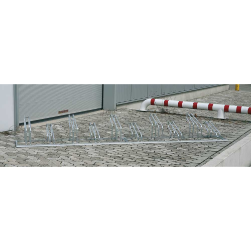 Fahrradständer City, 10 Einstellplätze, Haltebügel einseitig, Stahl feuerverzinkt, 3500 mm x 489 mm x 412 mm, 1 Stück