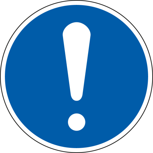 Gebotsschild: Allgemeines Gebotszeichen, blau-weiß, ASR/ISO, Folie selbstklebend, Ø 100 mm, 1 Stück Gebotsschild: Allgemeines Gebotszeichen, blau-weiß, ASR/ISO, Folie selbstklebend, Ø 100 mm, 1 Stück