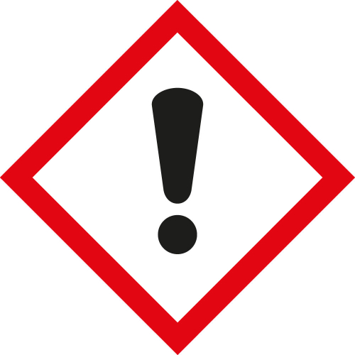 Gefahrensymbol: GHS07 Ausrufezeichen, Folie selbstklebend, 32 x 32 mm, 500 St./Rolle