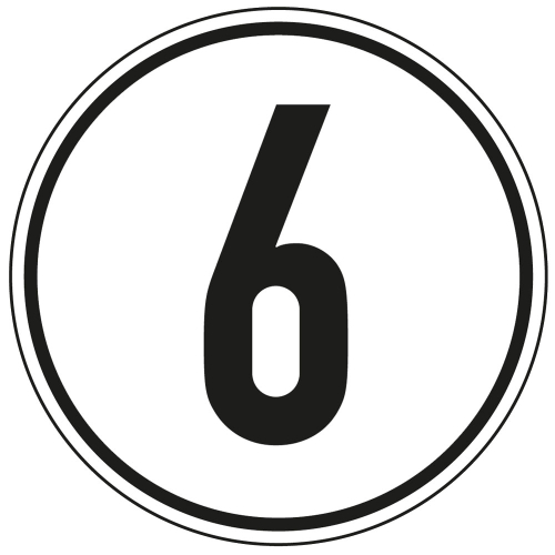 Geschwindigkeits-Schild 6 km/h,AL,Ø200mm Geschwindigkeits-Schild 6 km/h,AL,Ø200mm