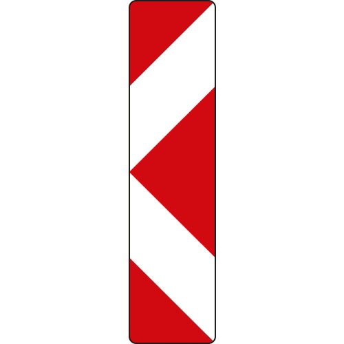 Höhenleitmale und Leitbaken: Pfeilbake links-/rechtsweisend, rot-weiß, DIN 67520, Aluminium RA1, 250 mm x 1000 mm, 1 Stück Höhenleitmale und Leitbaken: Pfeilbake links-/rechtsweisend, rot-weiß, DIN 67520, Aluminium RA1, 250 mm x 1000 mm, 1 Stück