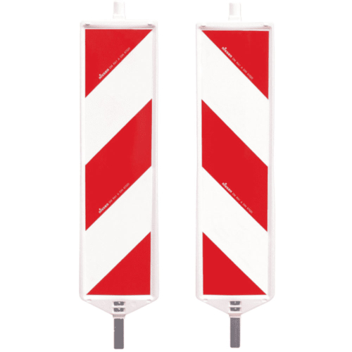 Höhenleitmale und Leitbaken: Sicherheits- Leitbake links- / rechtsweisend ohne Fußplatte, rot-weiß, doppelseitig, Folie RA1, 1319 mm x 304 mm x 60 mm, 1 Stück