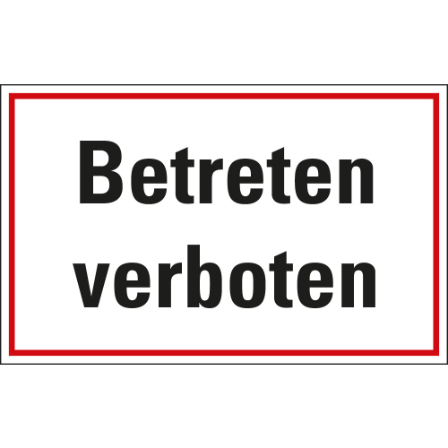 Hinweisschild: Betreten verboten, Kunststoff, 300 x 200 mm, 1 Stück
