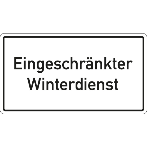 Hinweisschild: Eingeschränkter Winterdienst, Aluminium reflektierend, 600 x 330 mm, 1 Stück Hinweisschild: Eingeschränkter Winterdienst, Aluminium reflektierend, 600 x 330 mm, 1 Stück