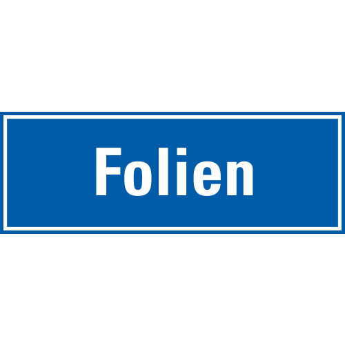Hinweisschild: Folie, blau-weiß, Folie selbstklebend, 297 x 105 mm, 1 Stück Hinweisschild: Folie, blau-weiß, Folie selbstklebend, 297 x 105 mm, 1 Stück