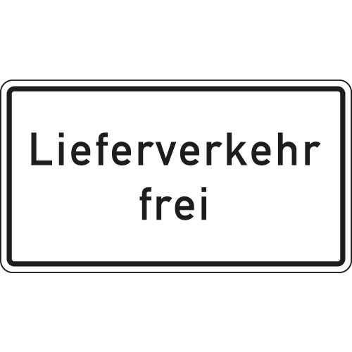 Hinweisschild: Lieferverkehr frei, Aluminium reflektierend, 600 x 330 mm, 1 Stück Hinweisschild: Lieferverkehr frei, Aluminium reflektierend, 600 x 330 mm, 1 Stück