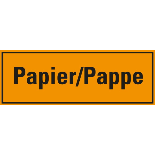 Hinweisschild: Papier/Pappe, orange-schwarz, Folie selbstklebend,297 x 105 mm, 1 Stück