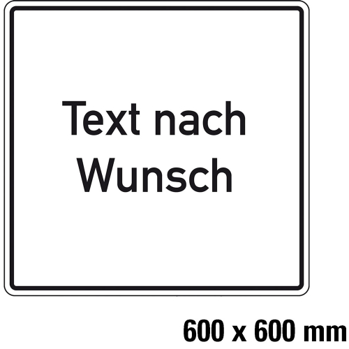 Hinweisschild,TnW,AL RA0,600x600mm